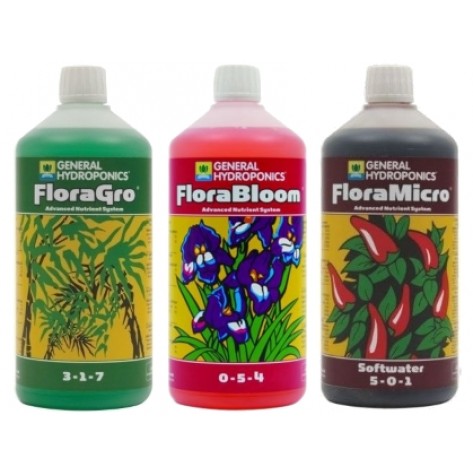 GHE Flora Series 1L Nutrient Kit Soft Water - Online ...