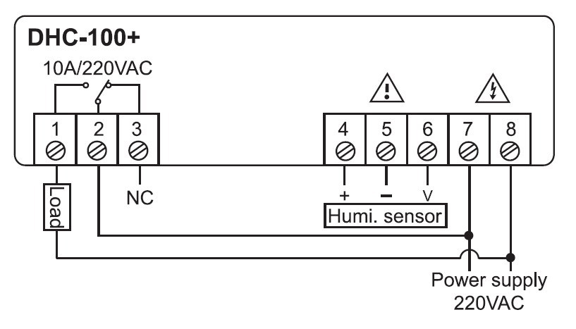 Digital Humidity Controller wiring diagram