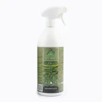 White spray bottle with a green label reading 'Agricultural Microbiocide' and a white nozzle, product for farming