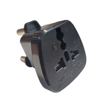 Universal Socket to ZA Plug Adaptor Black