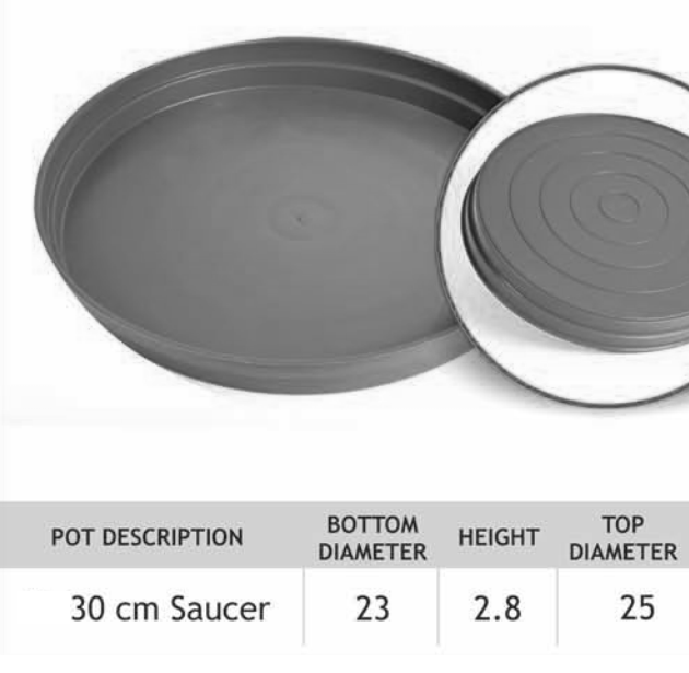 Round Plastic Plant Saucers – 30cm Round Saucer