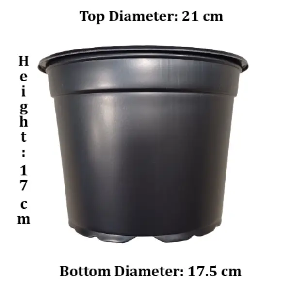 Round Plastic Plant Pots – 5L Thermoform Pot