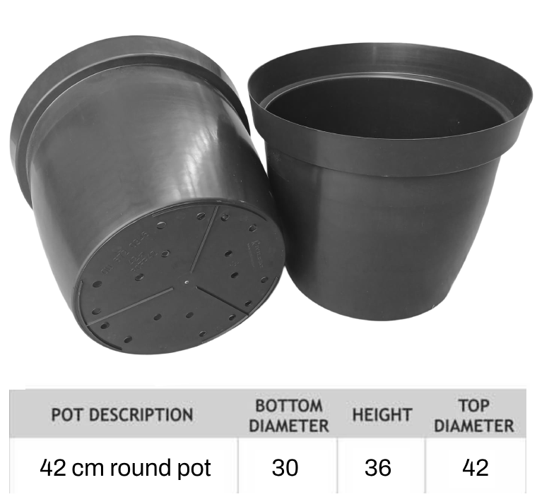 Round Plastic Plant Pots – 42cm Round Pot