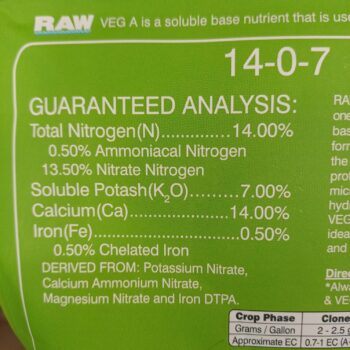 RAW VEG A Back