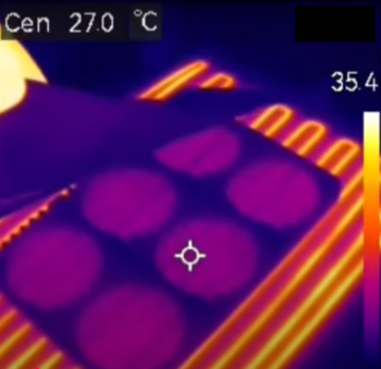 Thermal Imaging of FlexiGerm on Heat Mat