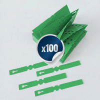 Coloured Self-Ties - Green - Pack of 100