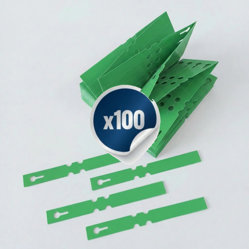Coloured Self-Ties - Green - Pack of 100