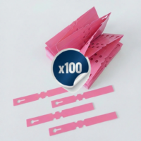 Coloured Self-Ties - Pink - Pack of 100