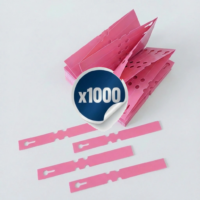Coloured Self-Ties - Pink - Pack of 1000
