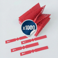 Coloured Self-Ties - Red - Pack of 1000