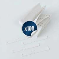 Coloured Self-Ties - White - Pack of 100