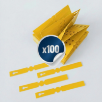 Coloured Self-Ties - Yellow - Pack of 100