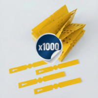 Coloured Self-Ties - Yellow - Pack of 1000